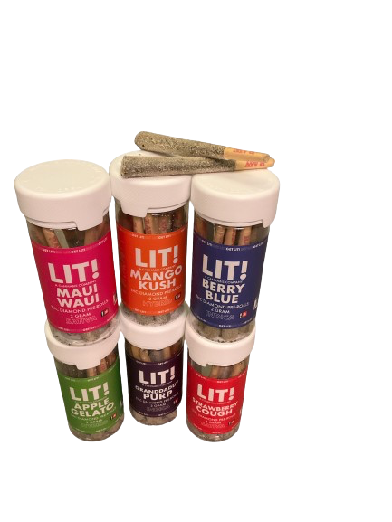 LIT THC PREROLLS DIAMONDS 10 PCS POR FRASCO